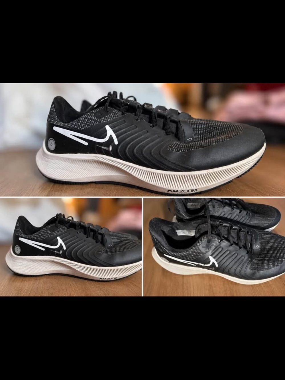 Nike Air Zoom Pegasus 38 Shield Black Running Shoes